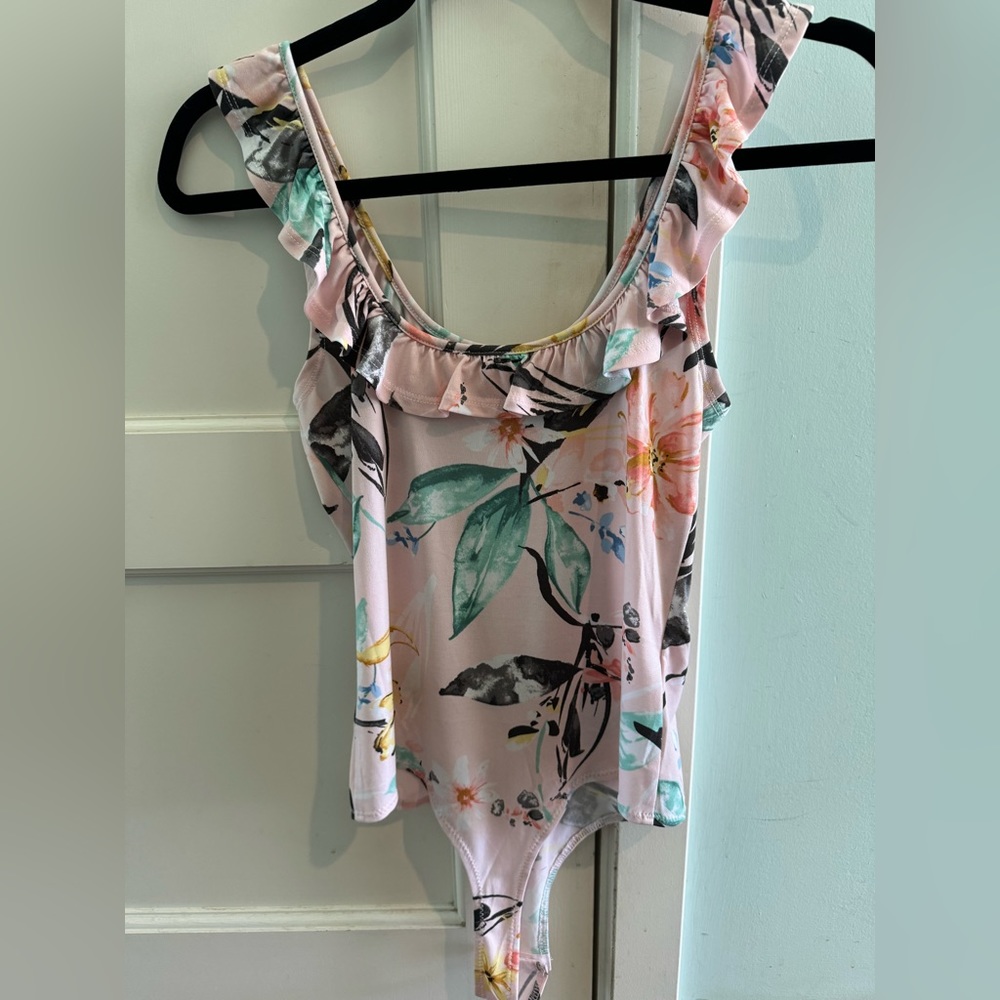 BCBG floral bodysuit